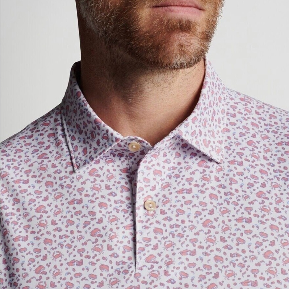 Peter Millar Golf Polo Shirt - Crab Print